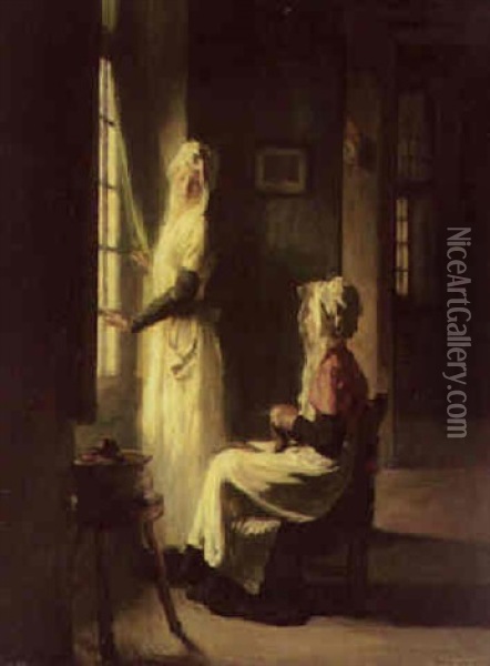 A Quiet Moment Oil Painting - Joseph Bail