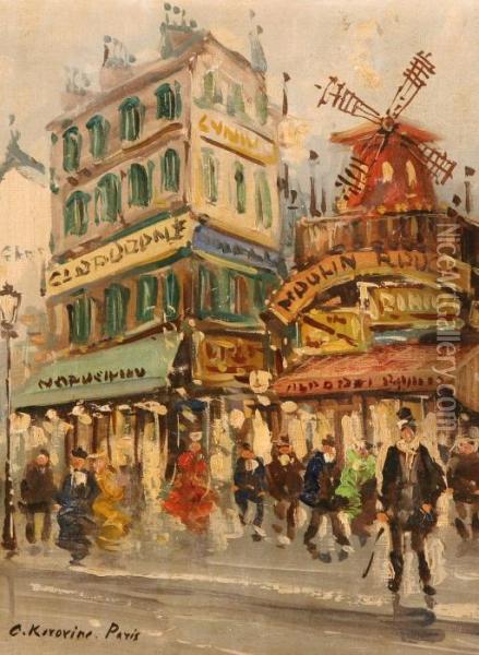 Moulin Rouge Oil Painting - Konstantin Alexeievitch Korovin