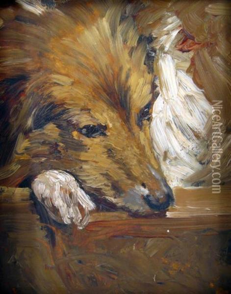 Portrait Of Pet Oil Painting - Robert Crannell Minor