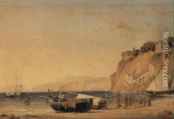 Sorrento: Afternoon Oil Painting - Edward William Cooke