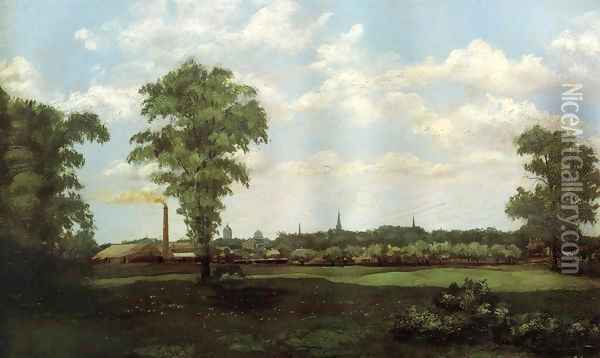 Landscape 1881 Oil Painting - Arthur Wesley Dow