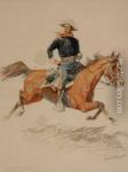The Cavalry Officer Oil Painting - Frederic Remington