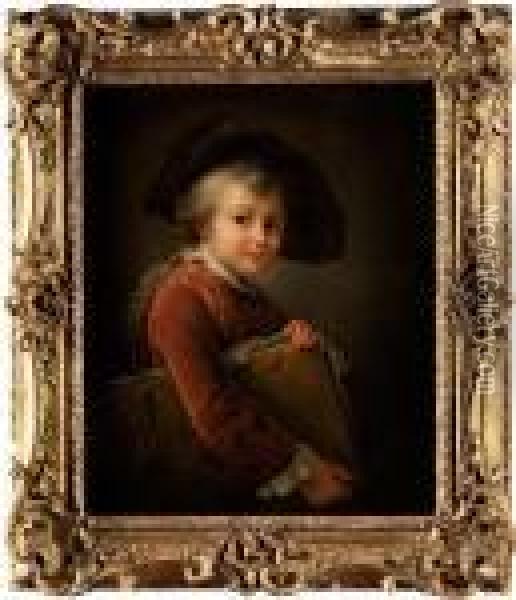 Der Kleine Malergehilfe Oil Painting - Francois-Hubert Drouais