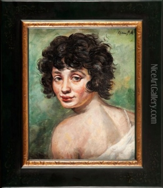 Portret Kobiety Oil Painting - Roman Kramsztyk
