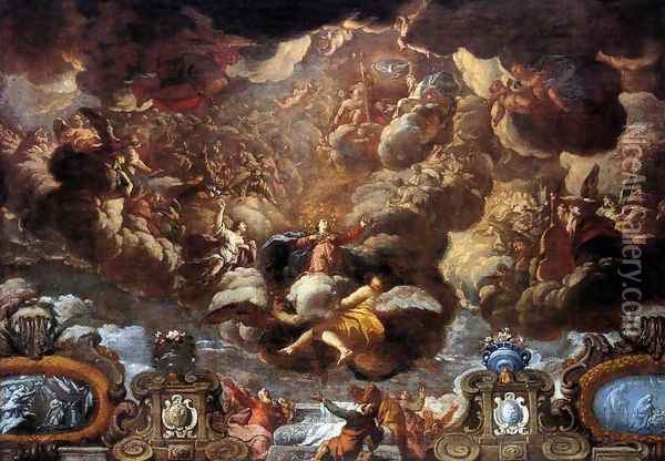 Assumption of the Virgin 1695-96 Oil Painting - Acislo Antonio Palomino