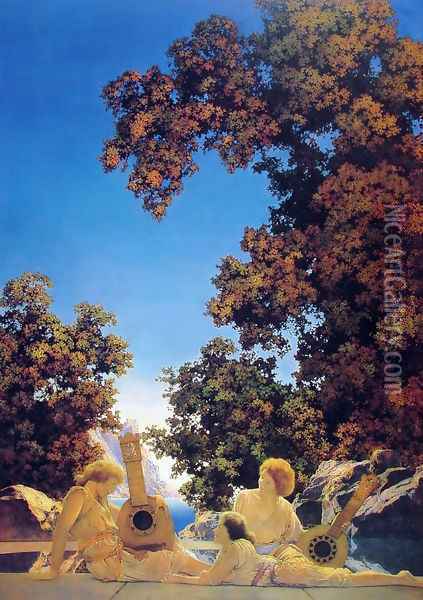 Interlude Oil Painting - Maxfield Parrish