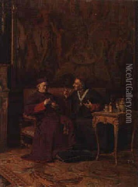 Of Cardinal Importance Oil Painting - Henri Adolphe Laissement