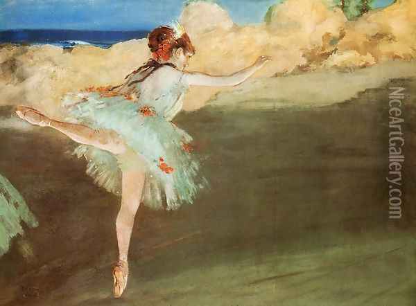 The Star - Dancer on Pointe Oil Painting - Edgar Degas