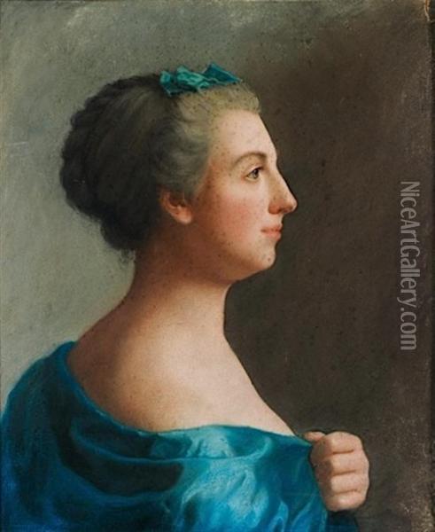 Portrait Presume De Madame Cadie Deveauce Oil Painting - Etienne Liotard