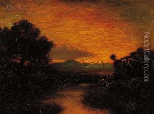 Sunset View Oil Painting - George Henry Bogert