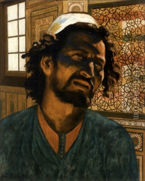 Portrait D'homme Oil Painting - Ludwig Deutsch
