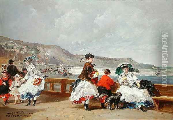 Le Treport 1867 Oil Painting - Jules Achille Noel