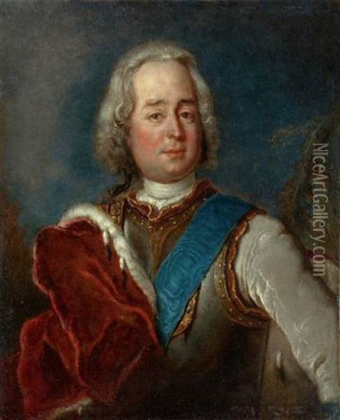 Duke Georg Albert Von Sachsen-weissenfels-barby Oil Painting - Antoine Pesne