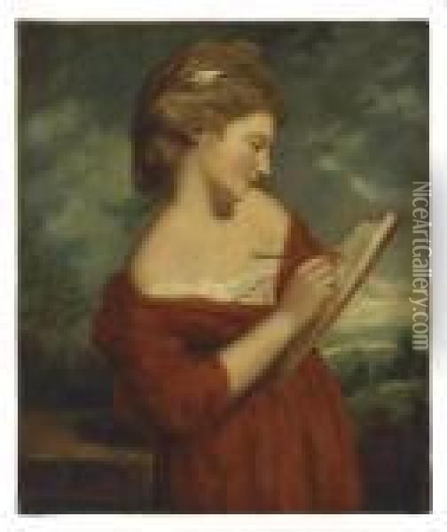 Portrait Of A Girl Oil Painting - Sir Joshua Reynolds