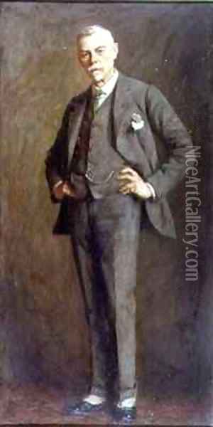 Laurence Turner Master of the Art Workers Guild in 1922 Oil Painting - John Percy Cooke