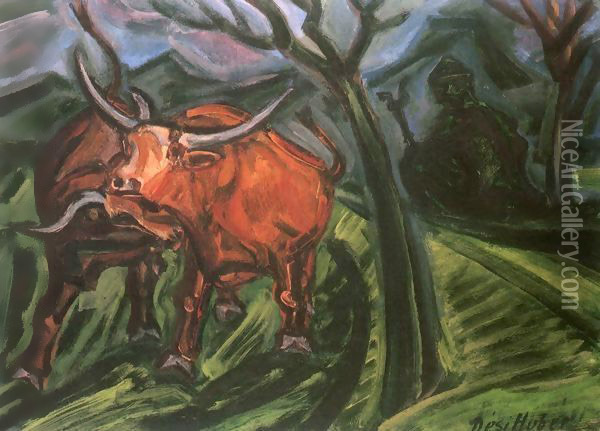 Transylvanian Memory 1937 Oil Painting - Imre Nagy