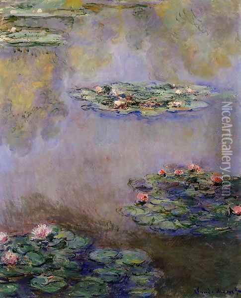 Water-Lilies11 1908 Oil Painting - Claude Oscar Monet