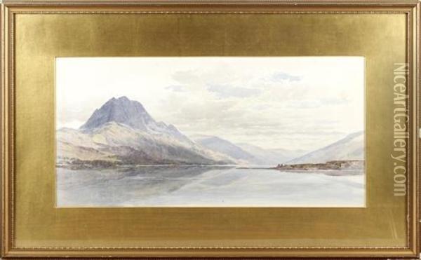 Ben Shock Loch Maree, Ross-shire Oil Painting - James Jackson Curnock