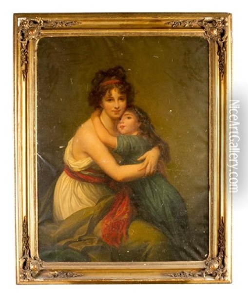 Large Painting Of A Lady With Child Oil Painting - Elisabeth Louise Vigee Le Brun