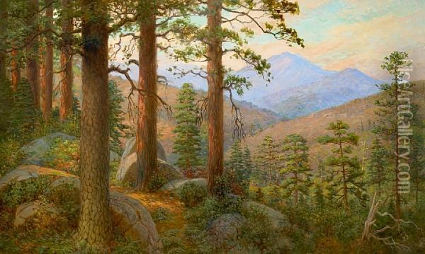 High Sierras In The Summer Oil Painting - William Lee Judson