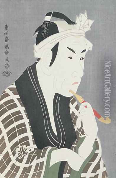 Matsumo Koshiro IV in the Role of Gorebei, the Fish Merchant of Sanya Oil Painting - Sharaku Toshusai