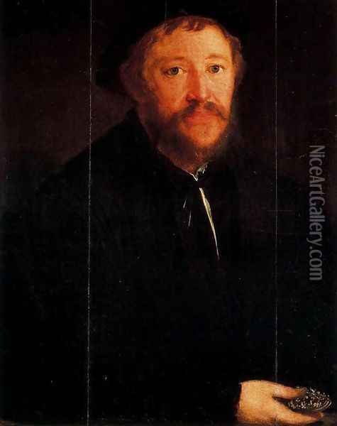 Portrait de Cornélius Gros Oil Painting - Christoph Amberger