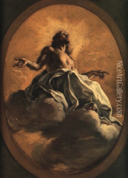 L'apotheose Du Christ Oil Painting - Giovanni Battista Gaulli