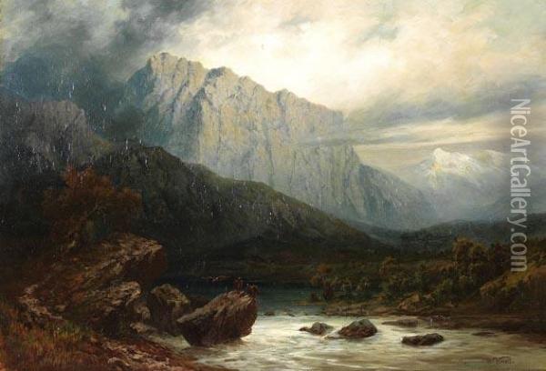 Berglandschaft Oil Painting - Waldemar Knoll