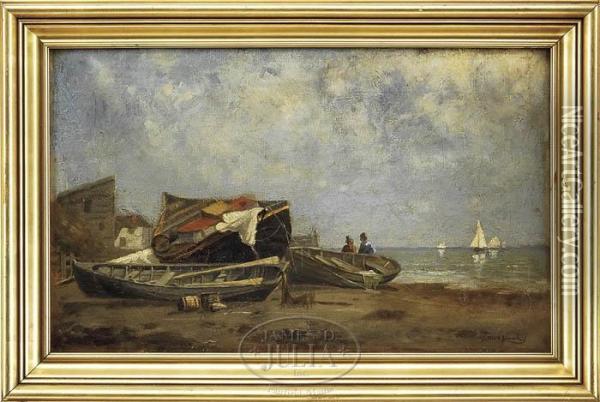 Low Tide, New Brunswick Coast Oil Painting - Walter Franklin Lansil