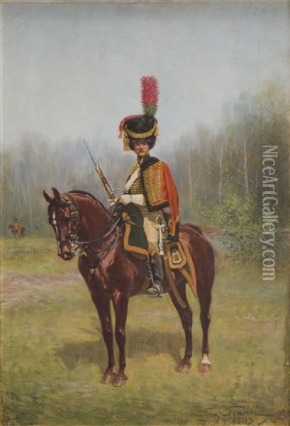 Strzelec Konny Gwardii Napoleonskiej Oil Painting - Feliks Franic