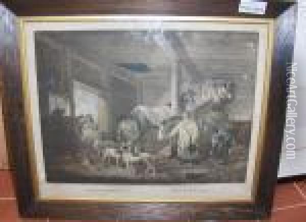 The First September And Morning And Evening Oil Painting - George Morland
