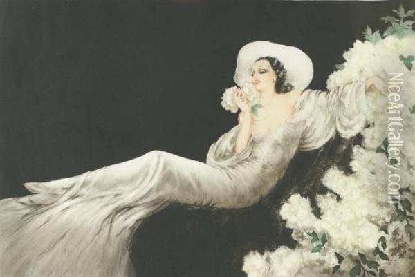 Parfum De Fleurs Oil Painting - Louis Icart