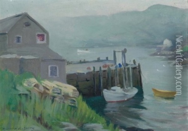 The Dock At Monhegan Oil Painting - Rosamond Smith Bouve