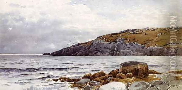 Rocky Coastline Oil Painting - Alfred Thompson Bricher