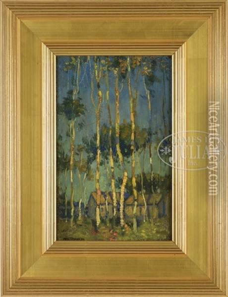 White Birches, Prince Edward Island Oil Painting - Paul Cornoyer