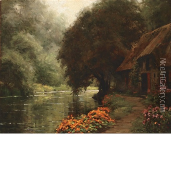 Cottage By The Water Oil Painting - Louis Aston Knight