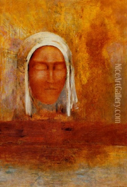 La Vierge D'aurore Oil Painting - Odilon Redon