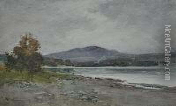 Loch Insh On The Spey Oil Painting - Thomas Bunting