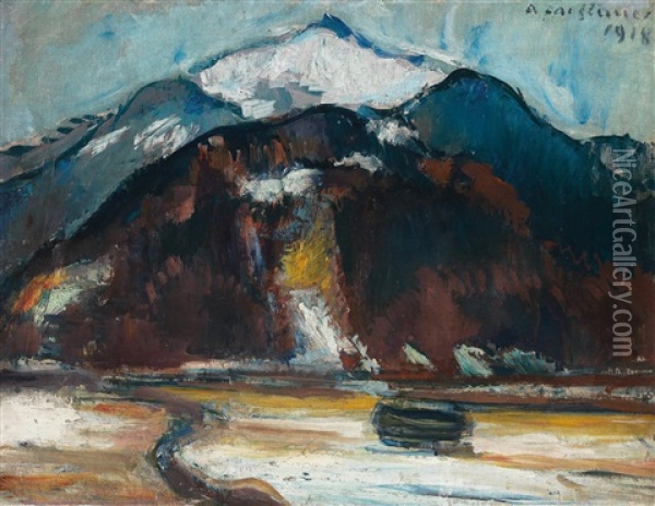 Landscape At Maishofen Oil Painting - Anton Faistauer