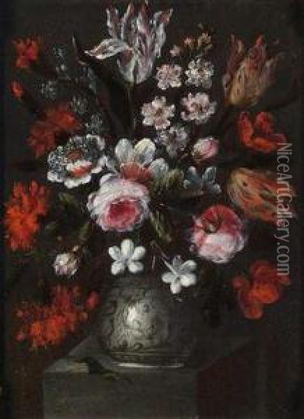 Nature Morte Con Vasi Di Fiori Oil Painting - Vicenzino