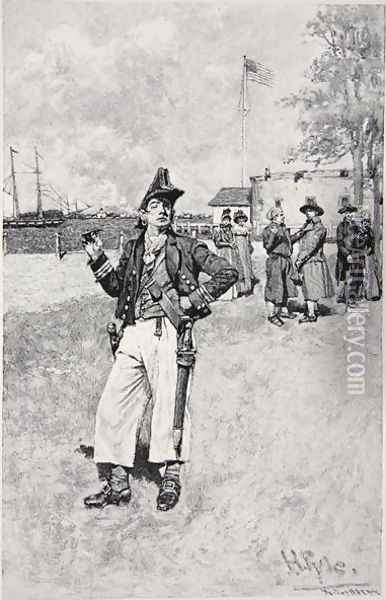 A Privateersman ashore, published in 1810 Oil Painting - Howard Pyle