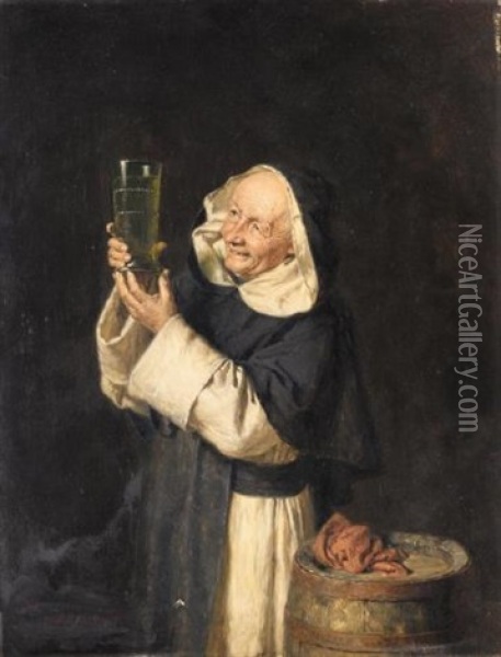Ein Guter Jahrgang Oil Painting - Eduard von Gruetzner