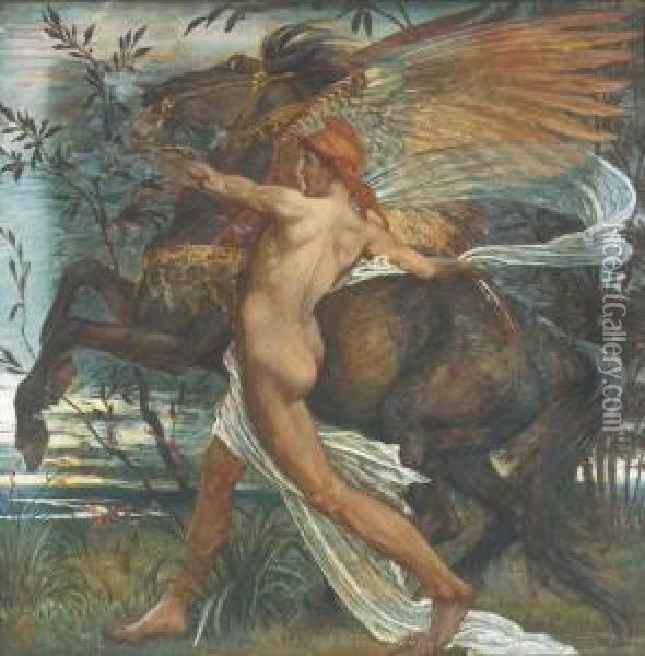 Pegasus Oil Painting - Walter Crane