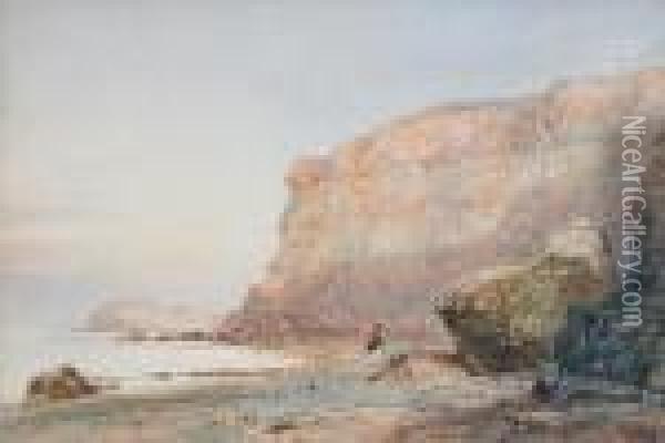 Saltwick Oil Painting - Mary Weatherill