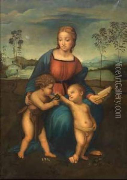 Madonna Del Cardellino Oil Painting - Raphael (Raffaello Sanzio of Urbino)