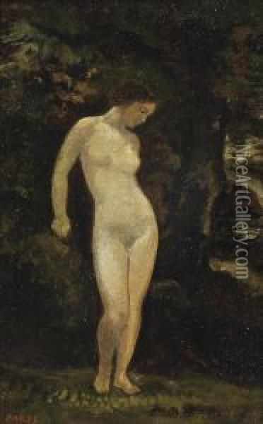 Eve Oil Painting - Antoine-louis Barye