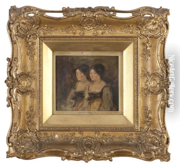 The Misses Mary And Elizabeth Clerk, Sisters Of Lord Eldin Oil Painting - Sir David Wilkie