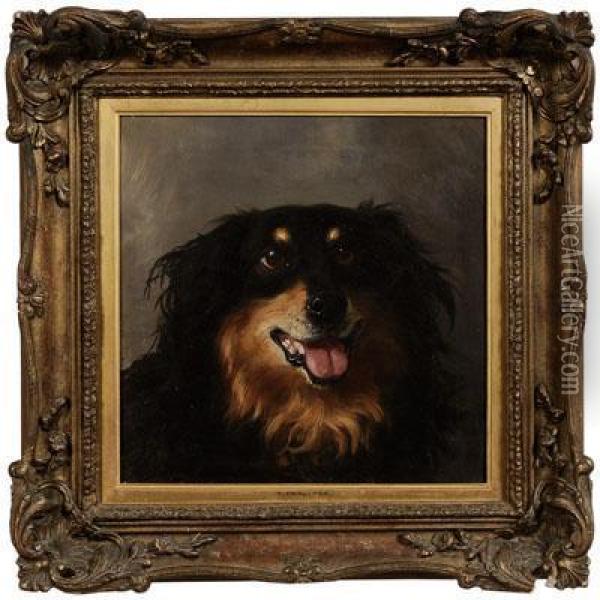 Portrait Of Adog Oil Painting - Thomas William Earl