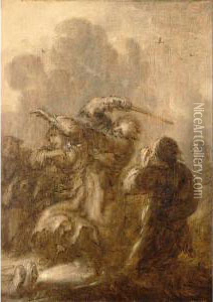 Other Properties
 

 
 
 

 
 Dartel Arm: A Man Beating His Wife With Other Figures Watching Oil Painting - Adriaen Pietersz. Van De Venne