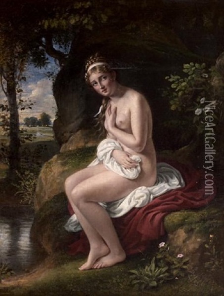 Le Bain De Venus Oil Painting - Alexandre Marie Colin